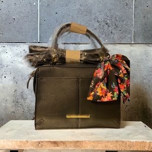 Steve Madden Black Crossbody/Hand Bag. With Scarf Brand New